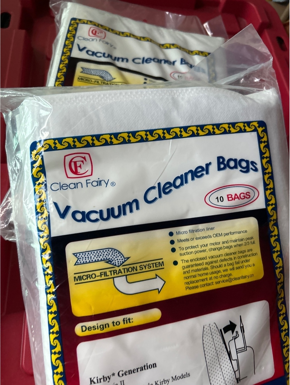 Clean Fairy Vacuum Cleaner Bags for Kirby Generation 4 Sentia II F-style and Twi